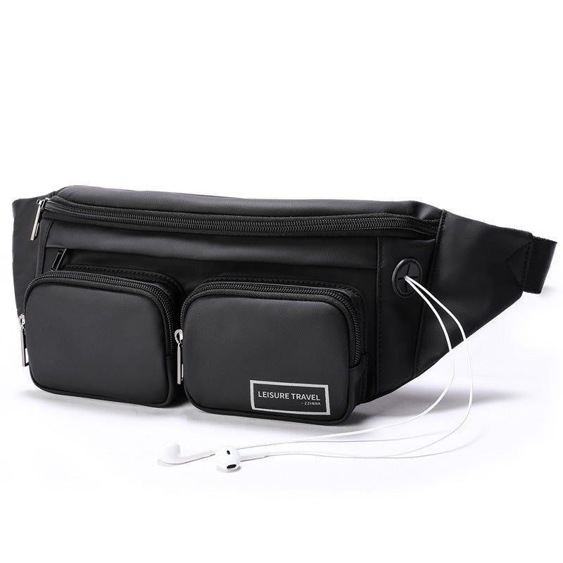 Zhina's chest bag, men's bag, one-shoulder crossbody bag, trendy brand large-capacity waist bag, multi-functional men's bag, casual small backpack
