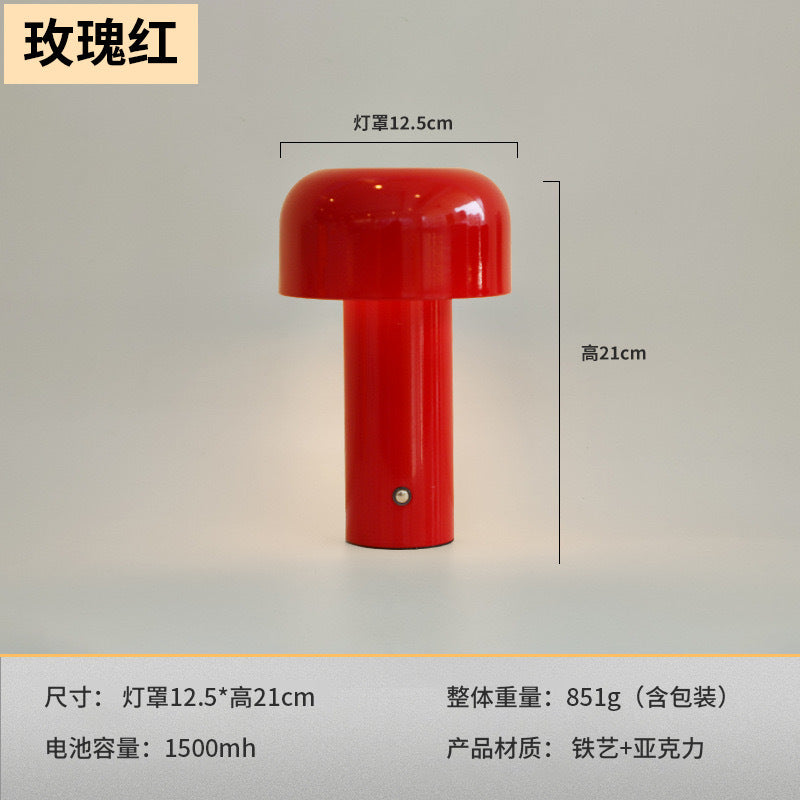 Nordic creative mushroom table lamp bedroom bedside LED night light USB charging touch atmosphere table decoration table lamp