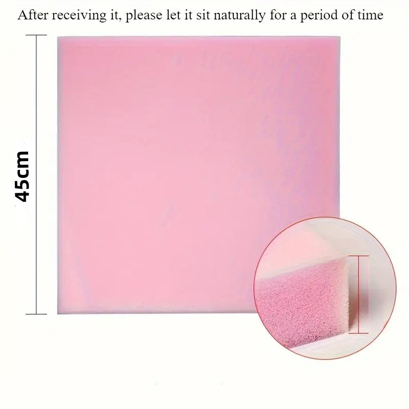 Round Ceramic Foam Pad 13.66" - Durable Pink sponge pad for clay crafts