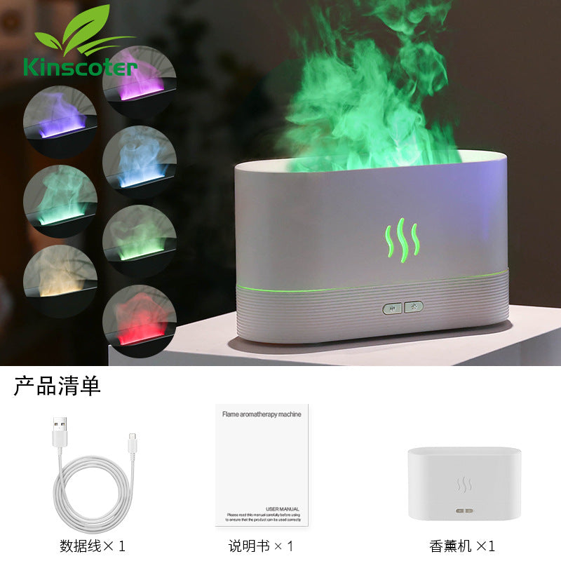 Custom Cross Border Nordic Projection Flame Humidifier Creative Flame Aroma Diffuser Wholesale Humidifier Large Capacity Home