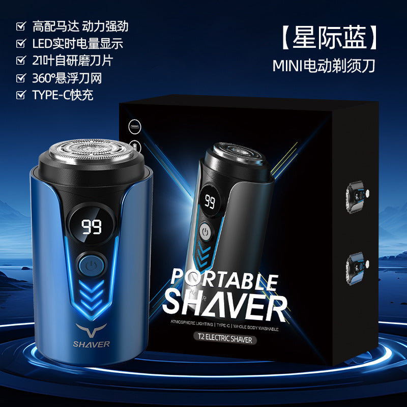 New shaver mini usb rechargeable wagon portable men's electric razor full body wash