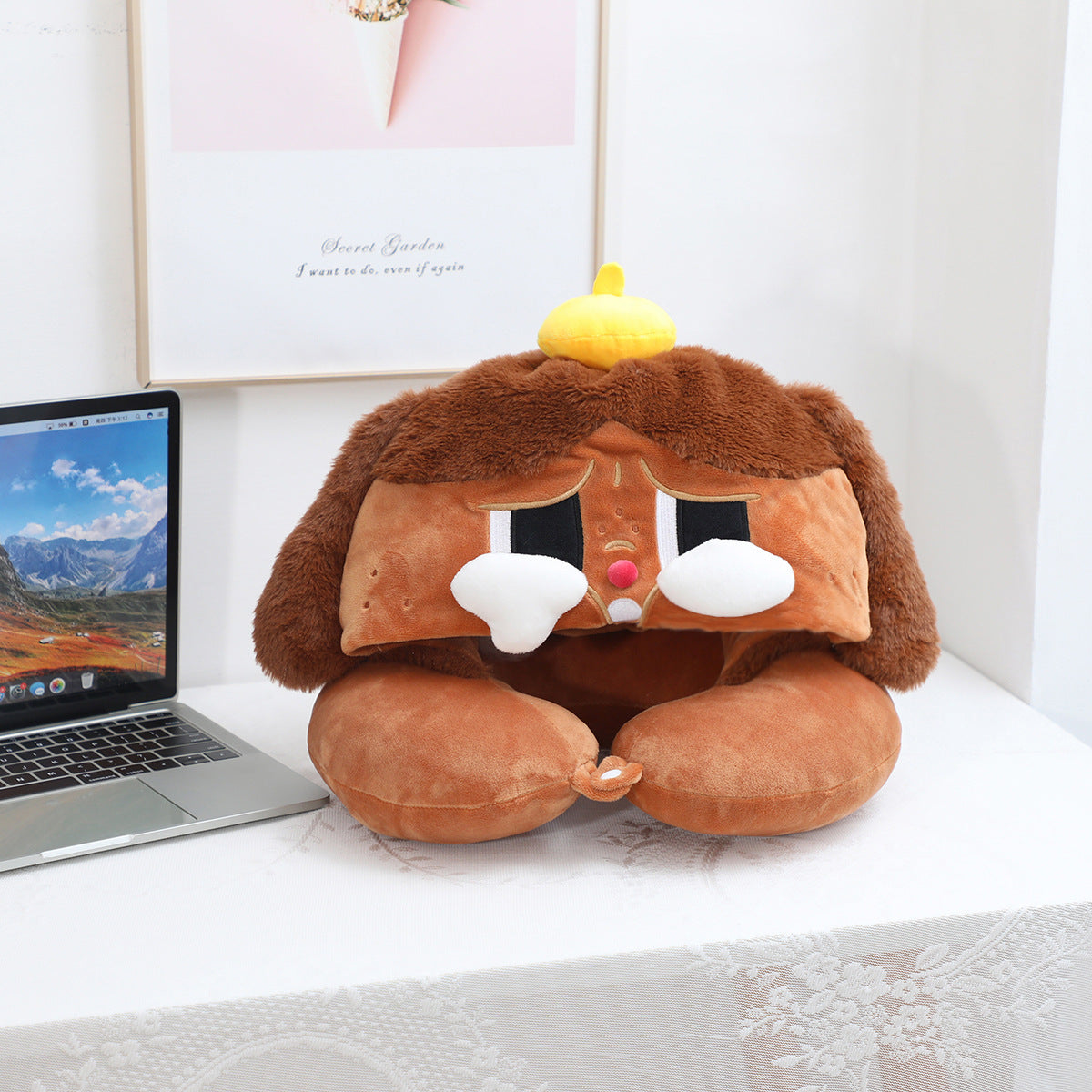 Cartoon U-shaped pillow, neck pillow, cartoon airplane travel headrest, neck pillow, portable car cervical pillow