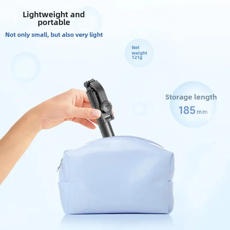 Mobile phone selfie stick F01 mini travel portable live broadcast floor tripod bluetooth remote control photo stand