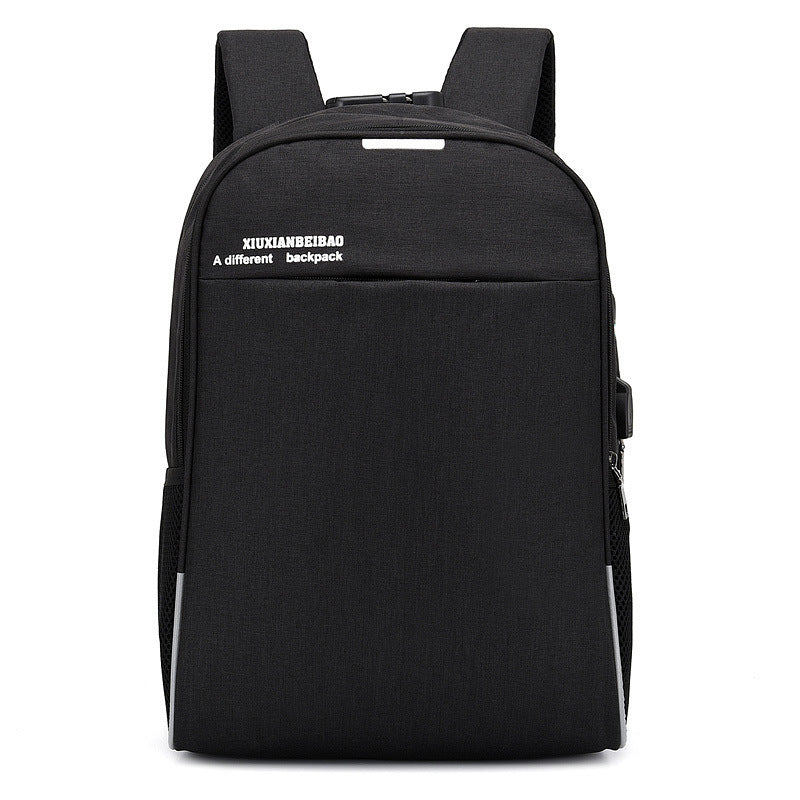 Backpack USB Rechargeable Backpack Fashion Student School Bag Large Capacity Business Computer Backpack