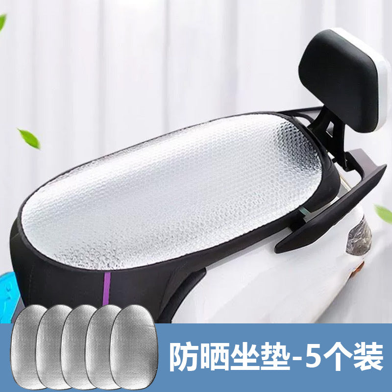 Electric vehicle sunscreen cushion summer thickened anti-scald battery seat cushion cover waterproof universal motorcycle heat insulation cushion cushion