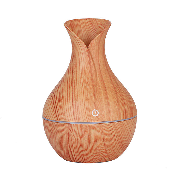 Cross-border wholesale wood grain vase aroma diffuser vase humidifier household large fog volume with remote control diffuser fragrance machine