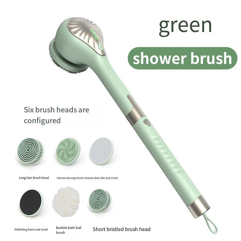 Cross-border long-handled electric bath scrubbing instrument, bath brush, bath back rubbing artifact, automatic bath brush, powerful plaster rubbing mud machine