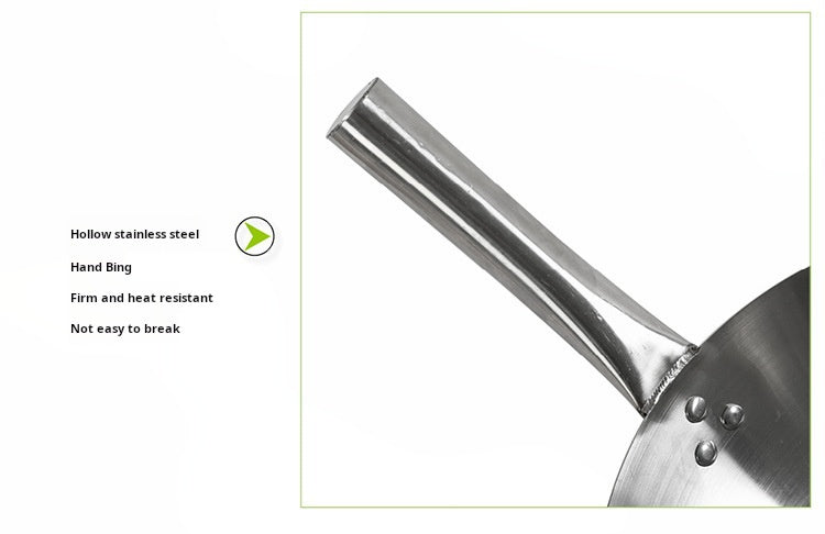 Stainless steel wok kitchen cooking stir fry pan 34-43 woks multi-purpose stir-fry Ding stalls hotel restaurant factory direct sales