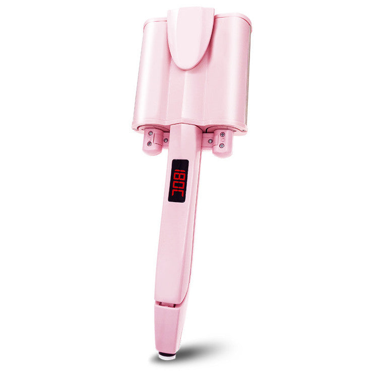 New ceramic curling iron three tube curling device Korean egg roll pear head does not hurt hairpin plate water ripple perm