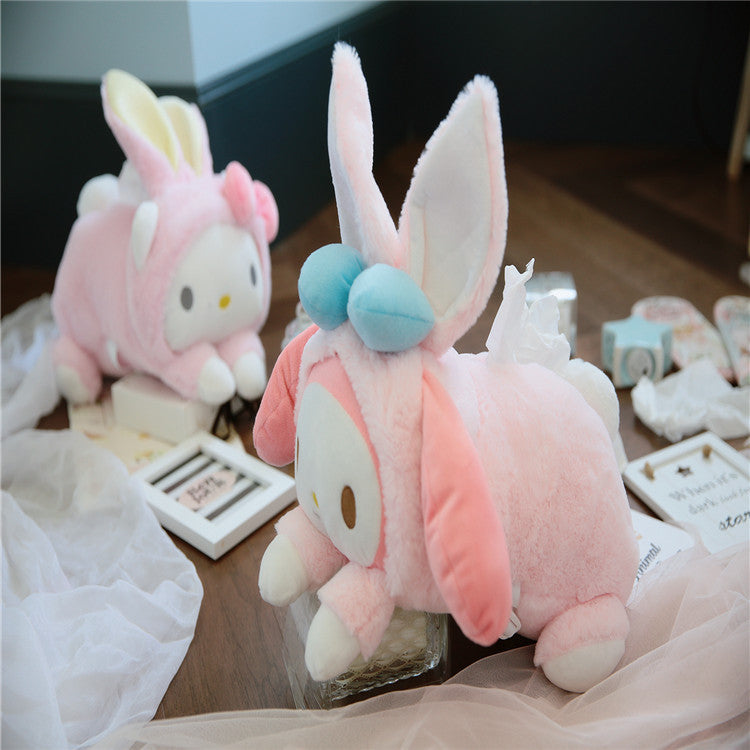 Internet celebrity big-eared dog Melody doll plush toy wholesale party doll car tissue set home ornaments
