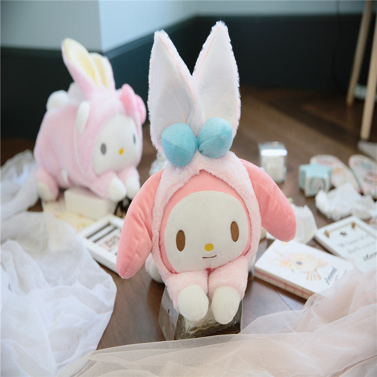 Internet celebrity big-eared dog Melody doll plush toy wholesale party doll car tissue set home ornaments