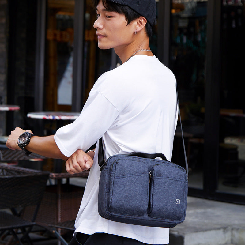 Zhina Shoulder Bag Men's 2022 New Trendy Crossbody Bag Men's Bag Canvas Handheld Messenger Bag Sports Backpack