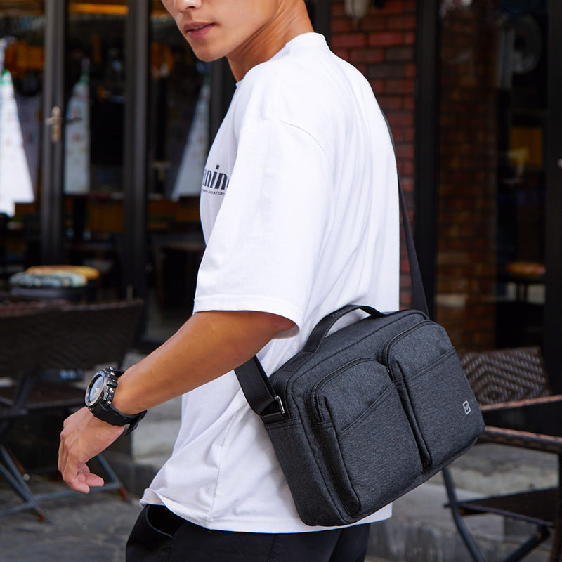 Zhina Shoulder Bag Men's 2022 New Trendy Crossbody Bag Men's Bag Canvas Handheld Messenger Bag Sports Backpack