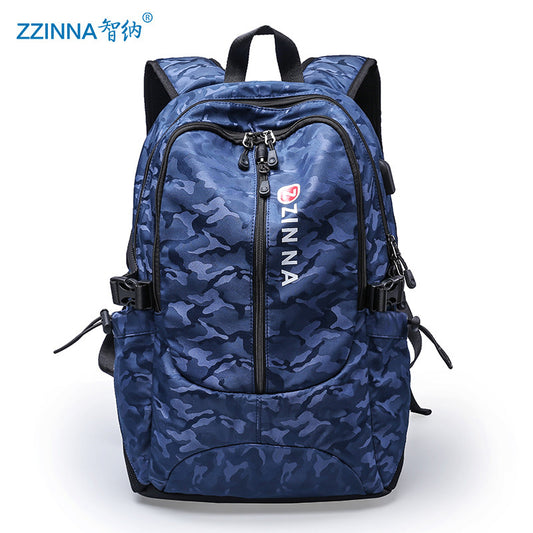 Korean version college student backpack men's fashion trend rucksack campus teen high school junior high school student school bag