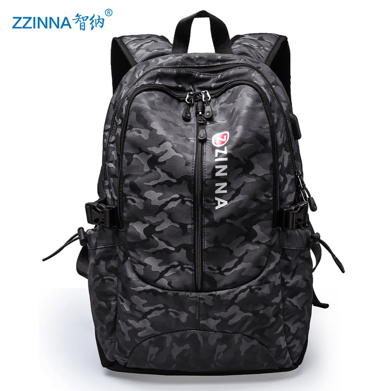 Korean version college student backpack men's fashion trend rucksack campus teen high school junior high school student school bag