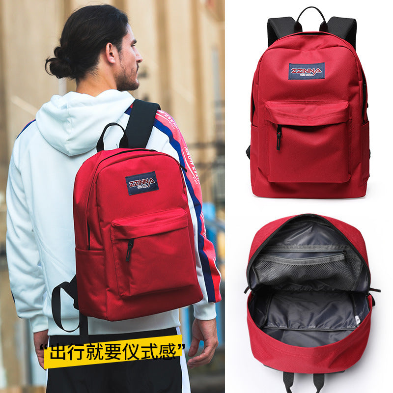 Zhina backpack men's backpack women's canvas college high school junior high school student school bag men's fashion trend factory direct sales