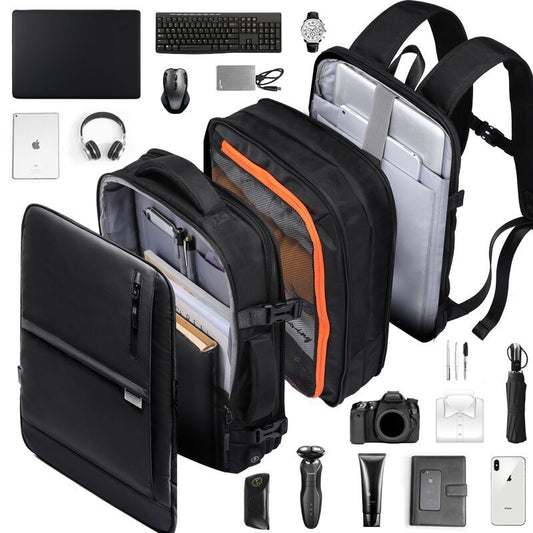 Zhina men's business backpack, large capacity short trip backpack, lightweight hand, business trip, duffel bag, computer bag