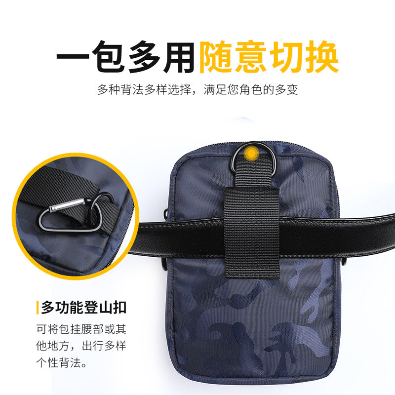 XINCADA Trendy Brand Shoulder Bag Men's Bag Bag Mobile Phone Waist Bag Sports Crossbody Bag Mini Small Backpack Hanging Bag Men