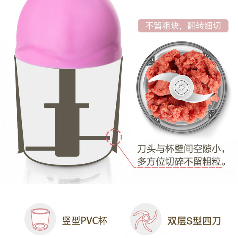 Electric meat grinder large-capacity multi-function meat cutting vegetable mixing mixing cooking machine baby food supplement machine manufacturer