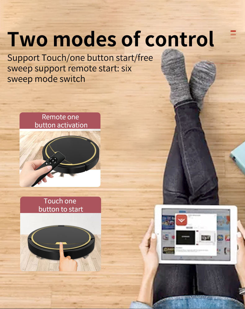 Remote control sweeper route planning slim intelligent sweeping robot automatic vacuum cleaner suction sweeper