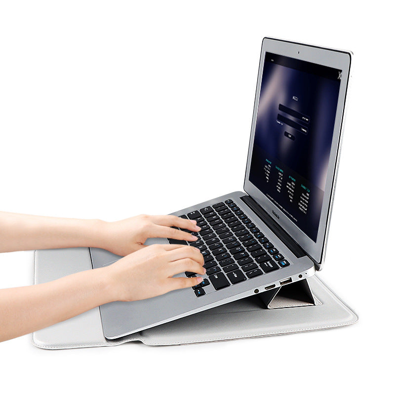 Multi-function laptop sleeve with holder leather case laptop holder MacBook 13.456 inch pro