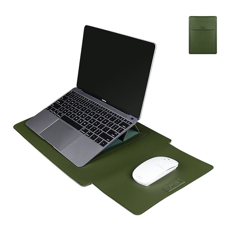 Multi-function laptop sleeve with holder leather case laptop holder MacBook 13.456 inch pro