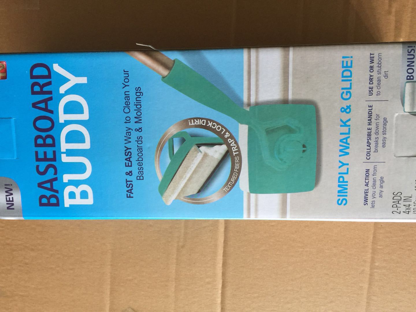 TV New Baseboard Buddy Household Mop Cleaning Supplies Universal Retractable Handle Cleaning Stick