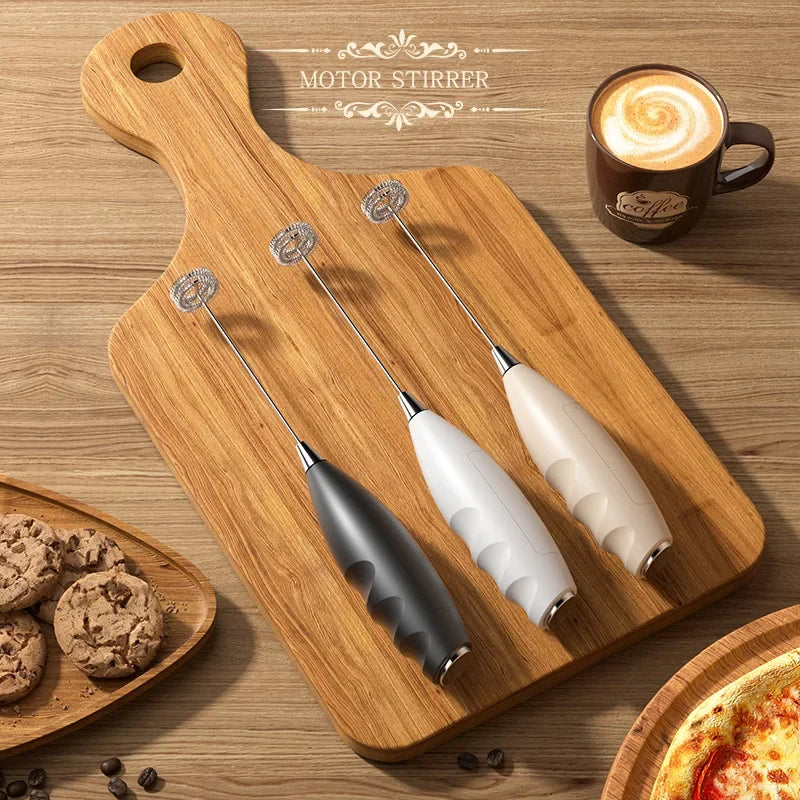 Electric milk frother fully automatic blender coffee stirring stick whisk mini whisk cream whisk