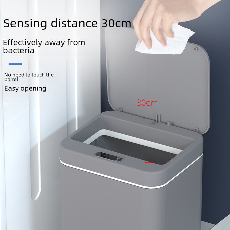 Intelligent induction trash can fully automatic with cover home living room kitchen bedroom bathroom creative classification trash can