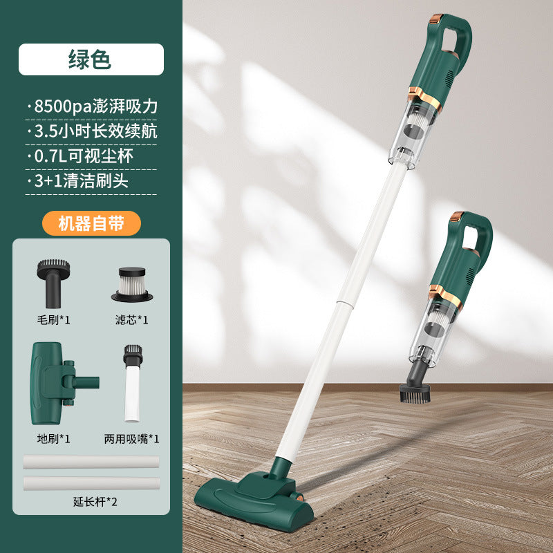 Portable rechargeable vacuum cleaner with high suction power handheld car home dual-purpose mop integrated dust blower mop cross-border