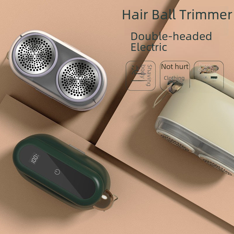 New Folding Power Exclusive Display USB Double-Headed Hair Ball Trimmer Shaving Machine Household Electric Sticky Hair Artifact Wholesale