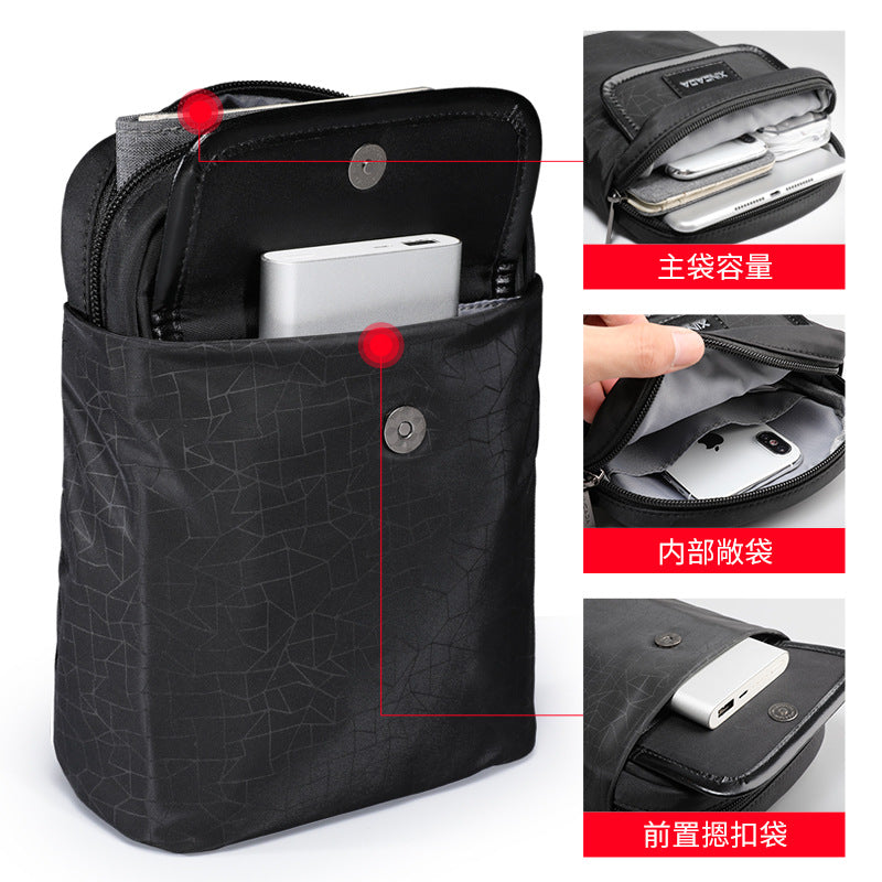 Trendy brand authentic mini mobile phone bag, waterproof outdoor sports crossbody bag, simple and versatile, casual ins-style shoulder bag