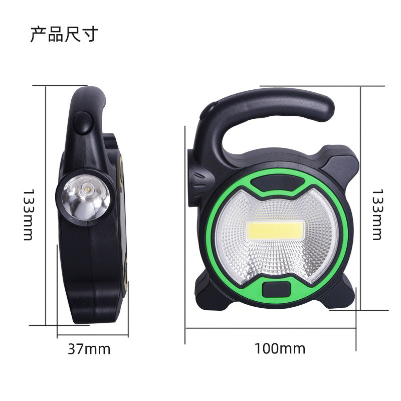 New Cob Camping Light LED Emergency Camping Light Tent Light Flashlight Portable Horse Light Construction Site Light Long Beam Flashlight