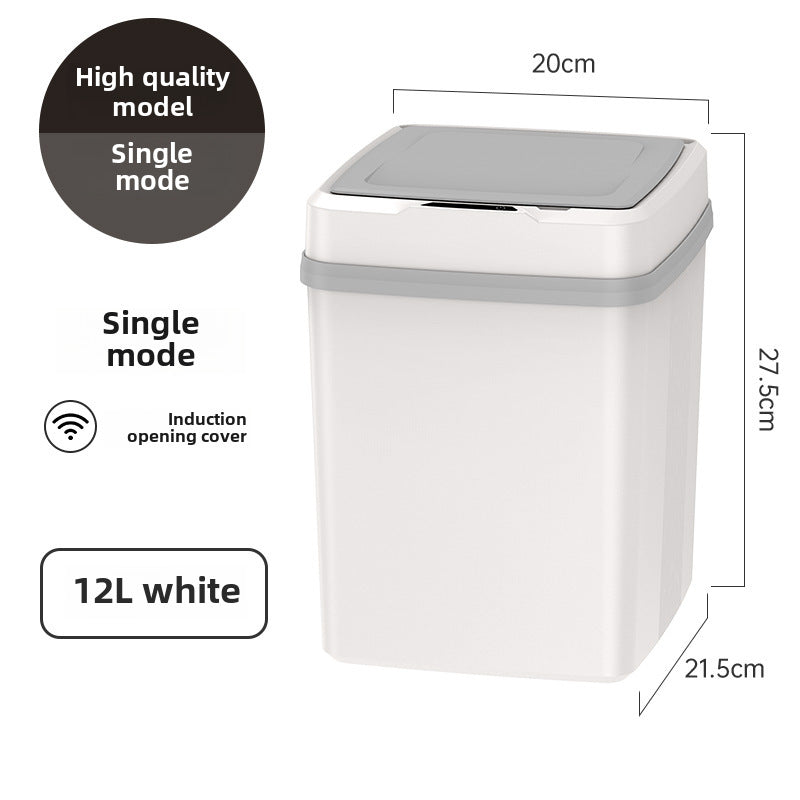 Intelligent induction trash can fully automatic with cover home living room kitchen bedroom bathroom creative classification trash can