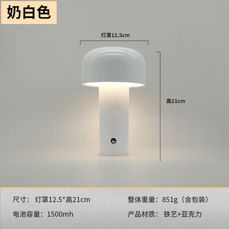 Nordic creative mushroom table lamp bedroom bedside LED night light USB charging touch atmosphere table decoration table lamp