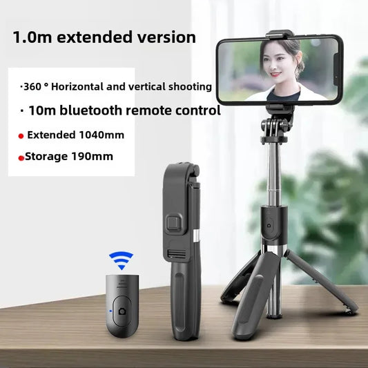TOKQI mobile phone selfie stick L02 multi-function tripod all-in-one Bluetooth remote control live camera stand universal