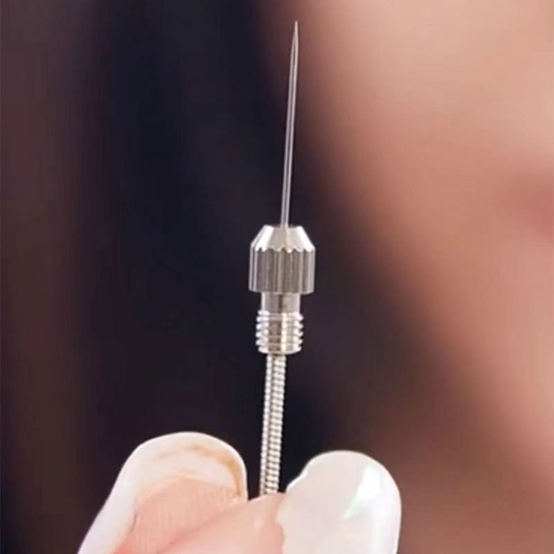 Point mole pen universal fine needle non-embroidery steel thick needle spot mole spot consumables point mole pen needle cap nut small white pen special