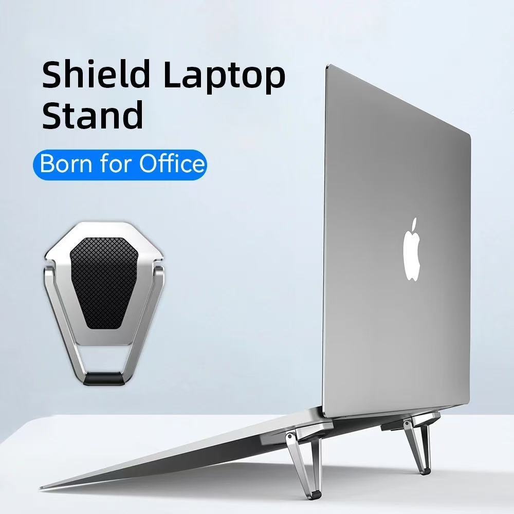 New Computer Stand, Notebook, Shield, Cooling Bracket, Foot Pad, Tabletop, Invisible Heightener, Zinc Alloy Folding