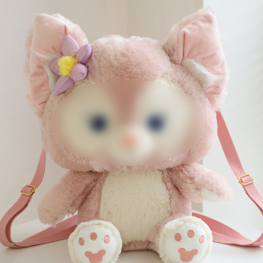 Soft cute little fox backpack kids play large plush backpack wholesale outdoor lightweight student travel bag