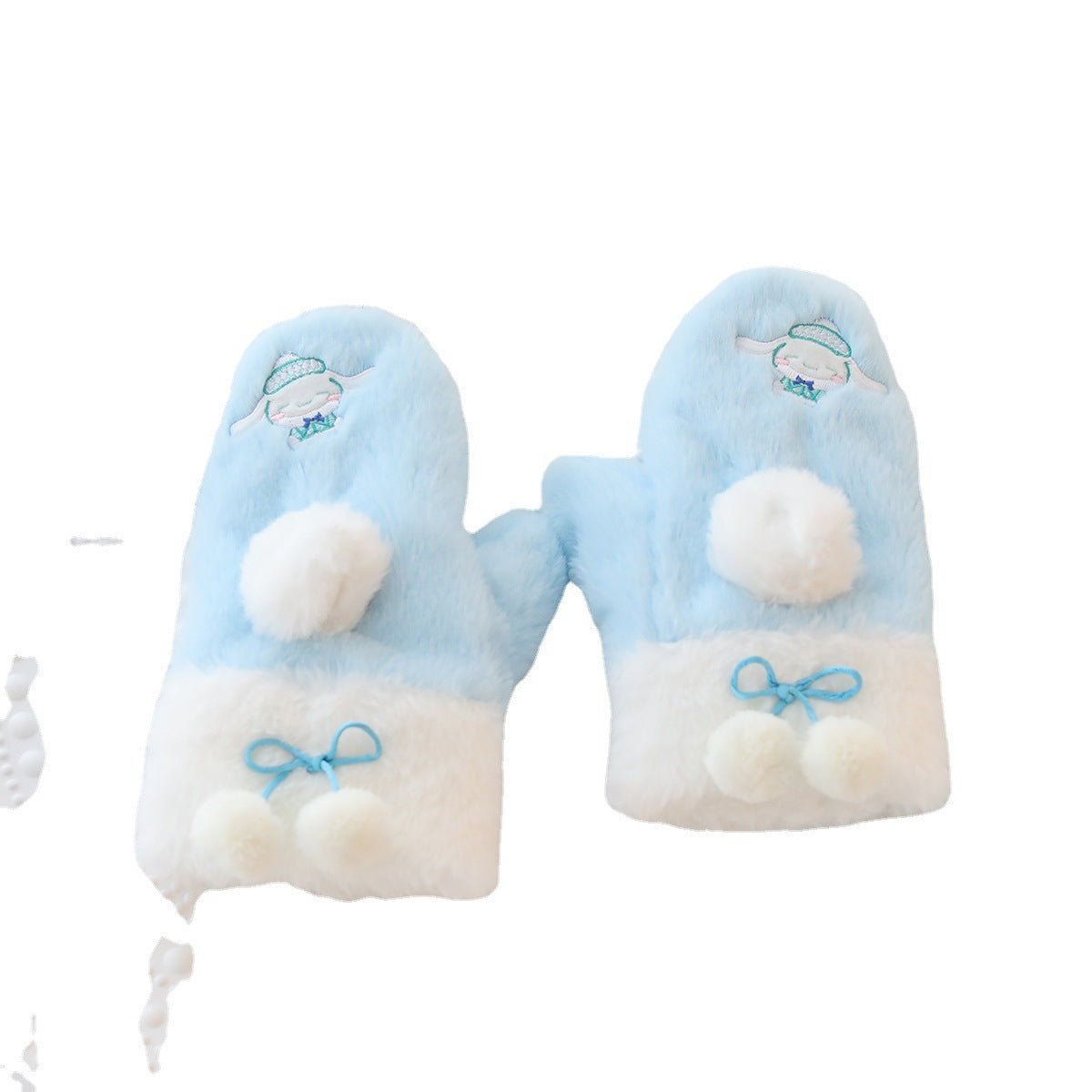 Cute jade expensive dog plush scarf gloves wholesale girls holiday gifts winter cycling warm windproof artifact