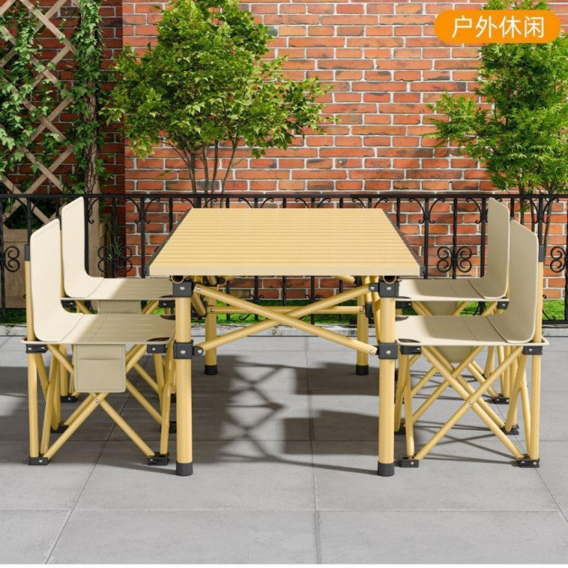 Portable Camping Table and Chair Set - Folding Outdoor Furniture with Bag