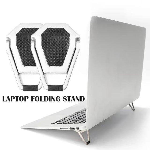 New Computer Stand, Notebook, Shield, Cooling Bracket, Foot Pad, Tabletop, Invisible Heightener, Zinc Alloy Folding