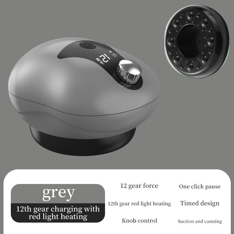 Electric Gua Sha Cupping Device - Red Light Therapy Massager with Suction