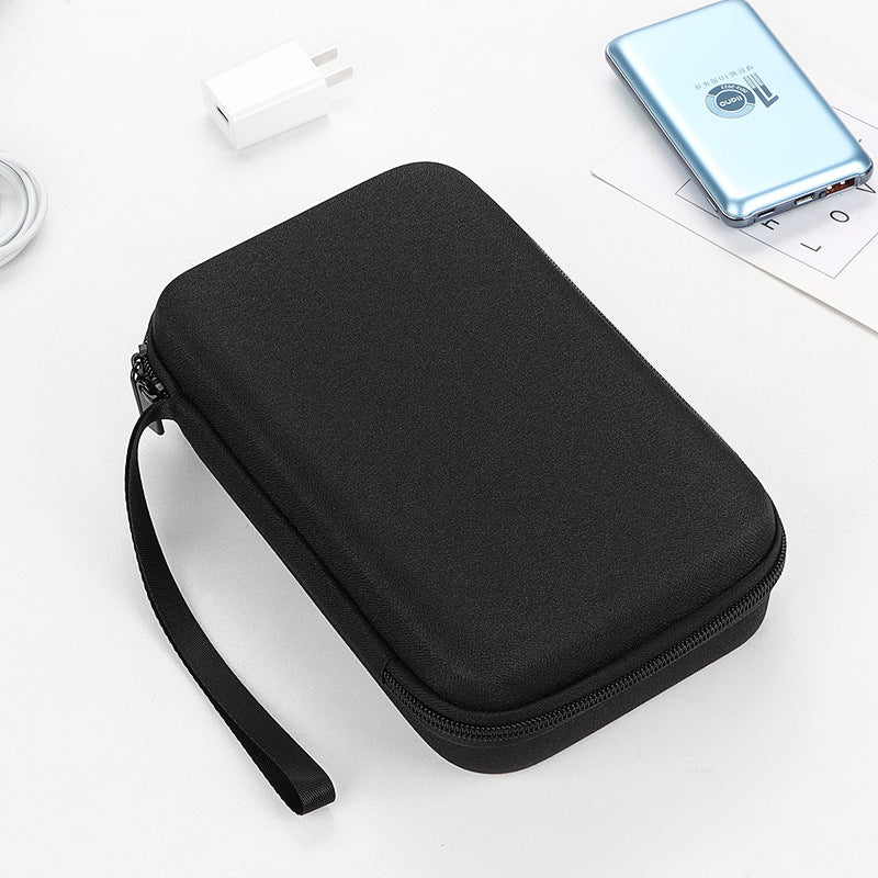 Double-layer mobile hard disk storage bag, data cable, U disk, power bank, digital storage box, EVA hard shell, shockproof and drop-resistant