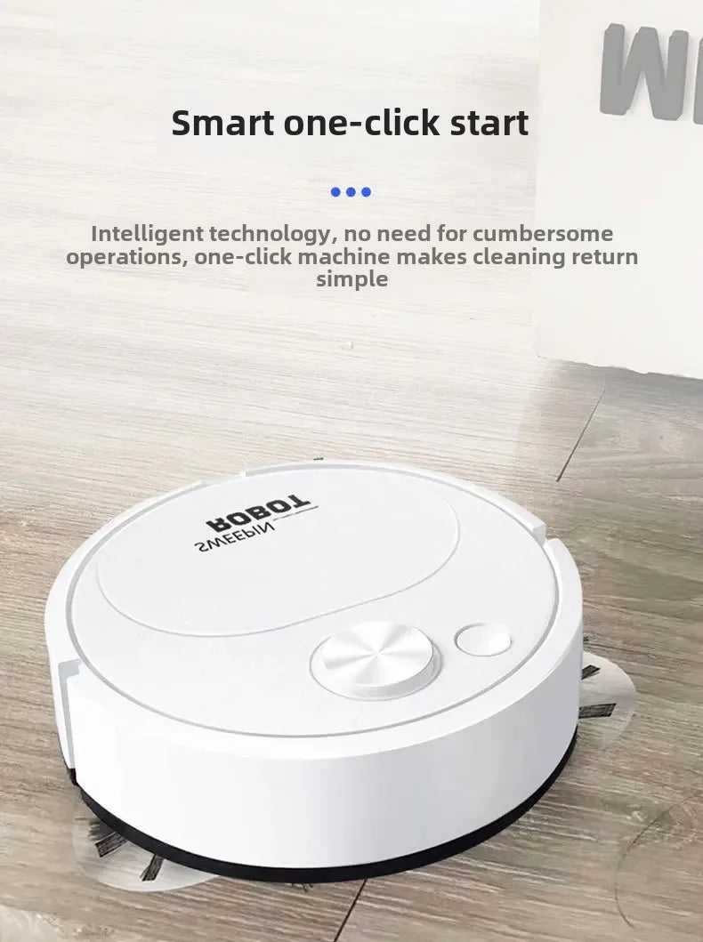 New Home Rechargeable Vacuum Cleaner, Mini Cleaner, Automatic Dust Collector, 3-in-1 Smart Sweeping Robot