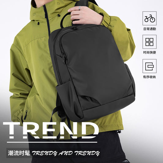 Large Capacity Student School Bag Cross Border Business Backpack Men's Commuter Computer Bag Printed LOGO Waterproof Casual Backpack