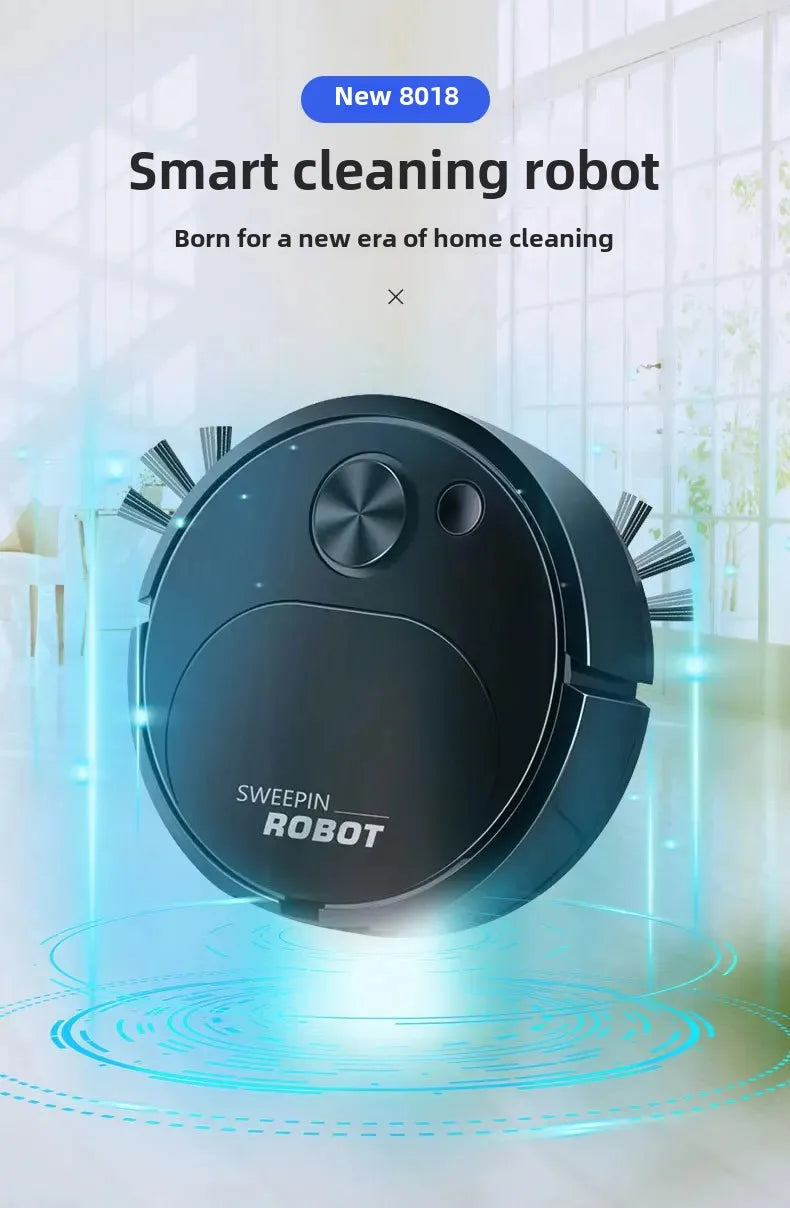New Home Rechargeable Vacuum Cleaner, Mini Cleaner, Automatic Dust Collector, 3-in-1 Smart Sweeping Robot