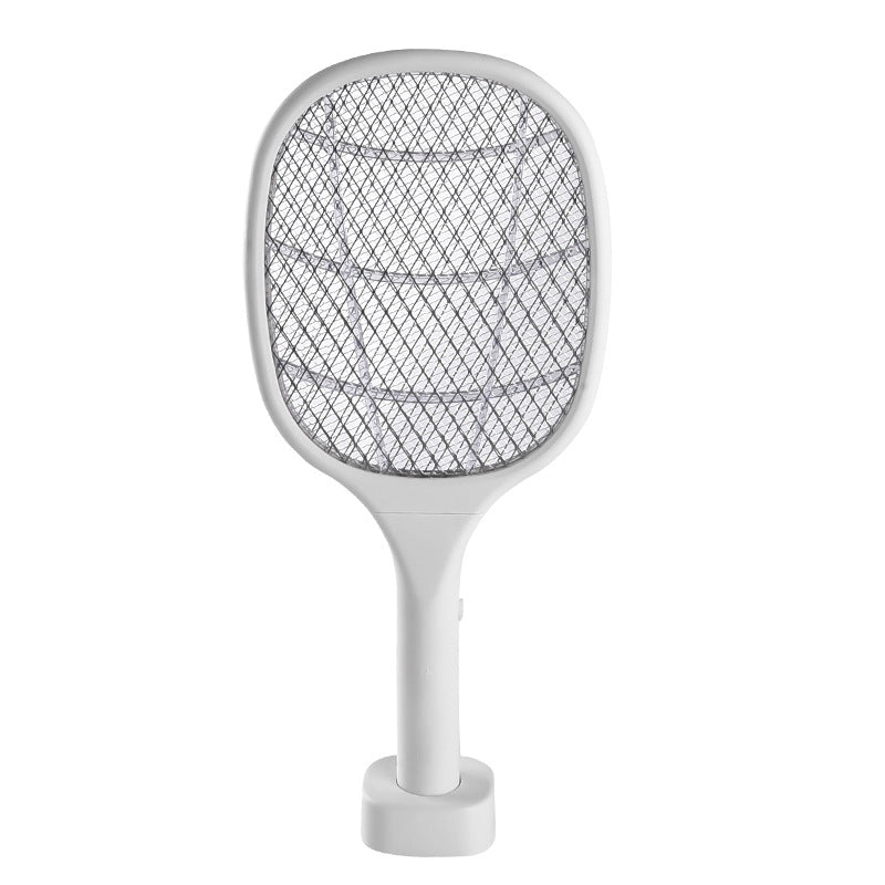 Durable electric mosquito swatter rechargeable powerful household 2-in-1 mosquito swatter lithium battery fly swatter mosquito killer lamp