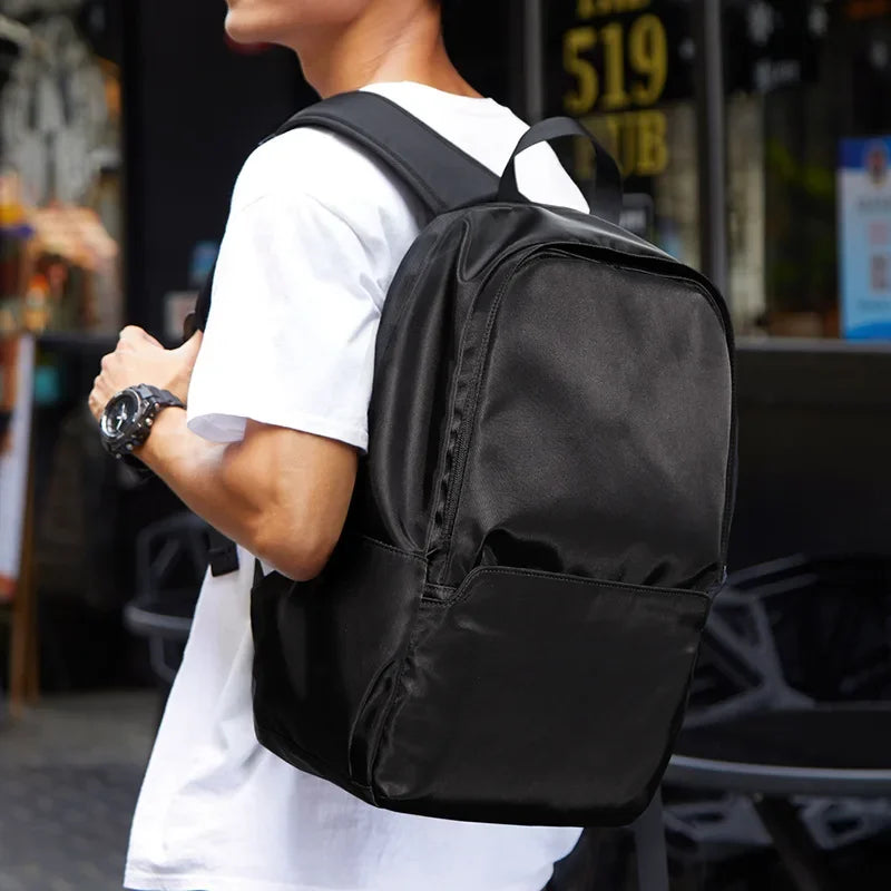 Backpack men's backpack athleisure junior high school student school bag simple youth canvas bag college student fashion trend