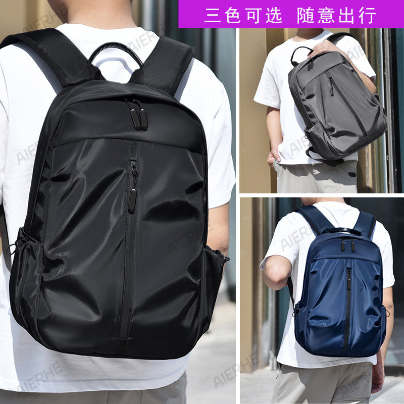 Cross-border lightweight waterproof backpack men's business computer bag printing logo large-capacity student schoolbag casual backpack